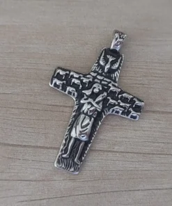dije de acero cruz del buen pastor papa francisco