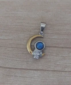 dije de acero astronauta en la luna