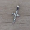 dije de acero cruz con strass