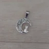 dije de acero luna con gato