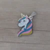 dije de acero unicornio esmaltado