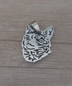 dije de acero gato calado
