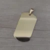dije de acero dorado chapa para grabar rectangular
