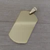 dije de acero dorado chapa para grabar rectangular