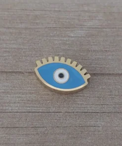 dije de acero dorado ojo