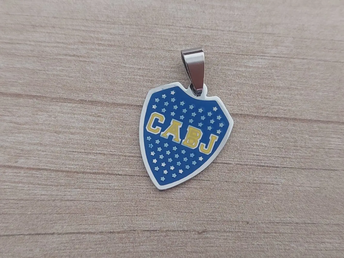 dije de acero club esmaltado