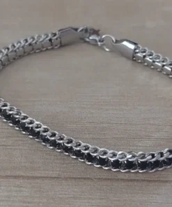 pulsera de acero con strass