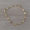 pulsera de acero dorado corazones