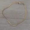 pulseras de acero dorada plana