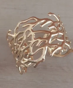 Esclava regulable de acero dorado chunky