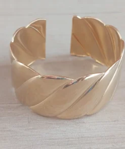 Esclava regulable de acero dorado chunky