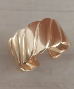 Esclava regulable de acero dorado chunky