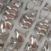 Caja de anillos de acero chunky