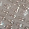 Caja de anillos de acero blanco chunky
