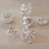 Anillos de acero blanco surtido