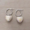 ARO DE ACERO ARGOLLA 15 MM CON CORAZÓN SÍMIL PIEDRA BETAS PLATEADAS Y DORADAS