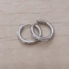 Aro de acero argolla bisagra con strass blanco