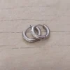 Aro de acero argolla con bisagra con strass blanco