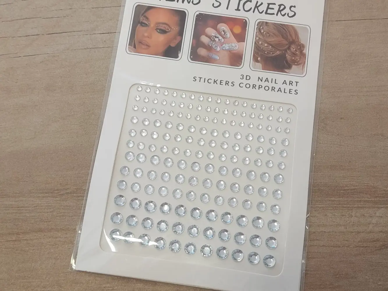Plancha de stickers corporales surtido en tamaño