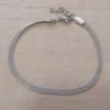 PULSERA DE ACERO MALLA PLANA 3MM. LARGO 18 + 2,5 CM