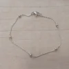 PULSERA DE ACERO CARDANO FINA CON BOLITAS. LARGO 19 CM