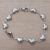 PULSERA DE ACERO ESLABÓN CONECTOR CORAZÓN. LARGO 19 CM