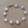 PULSERA DE ACERO ESLABÓN CONECTOR OSTRA. LARGO 19 CM