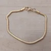 PULSERA DE ACERO DORADO VÍBORA CHATA 3.0. LARGO 19 CM
