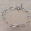 PULSERA DE ACERO ESLABÓN ALARGADO OVALADO. LARGO 17,5 + 3 CM. EXT.
