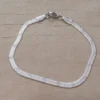 PULSERA DE ACERO VÍBORA CHATA 3 MM CON ESTRELLAS. LARGO 19 CM