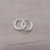 Aro de acero blanco argolla bisagra retorcida