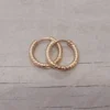 Aro de acero dorado argolla bisagra