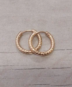 Aro de acero dorado argolla bisagra