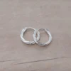 Aro de acero blanco argolla bisagra retorcida