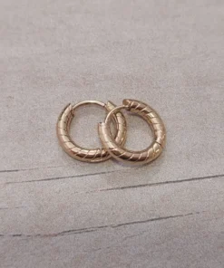 Aro de acero dorado argolla bisagra