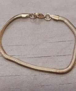 Pulsera de acero dorado vibora