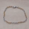 Pulsera de acero tiffany combinada con dorado