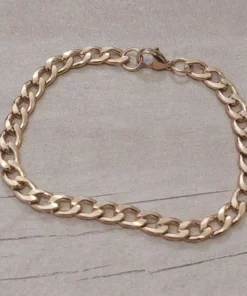 Pulsera de acero dorado grumet