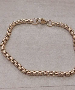 Pulsera de acero rolo cuadrada