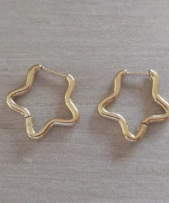 Aro de acero dorado estrella