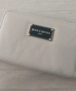 BILLETERA MONEDERO BEIGE. TAMAÑO 10 X 15 CM