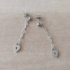 ARO DE ACERO BOLITA PASANTE Y CADENA CON DIJE CORAZON CANDADO COLGANTE. LARGO TOTAL 40 MM