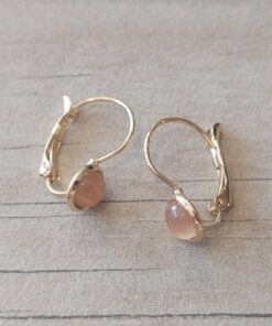 ARO DE ACERO DORADO BRISURA CON OJO GATO CHAMPAGNE 6 MM