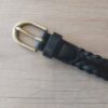 CINTO DAMA PU TRENZADO COLOR NEGRO CON HEBILLA BRONCE
