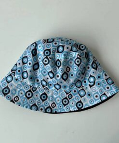 GORRO PILUSO OJO TURCO CELESTE, REVERSIBLE NEGRO LISO