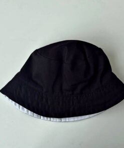 GORRO PILUSO GABARDINA LISA REVERSIBLE NEGRO/BLANCO