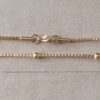 CADENA DE ACERO DORADO VENECIANA 1.9 CON BOLITA