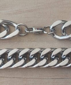 CADENA DE ACERO GRUMET DIAMANTADA 15 MM  X 60 CM DE LARGO. PESO 250 GRS.
