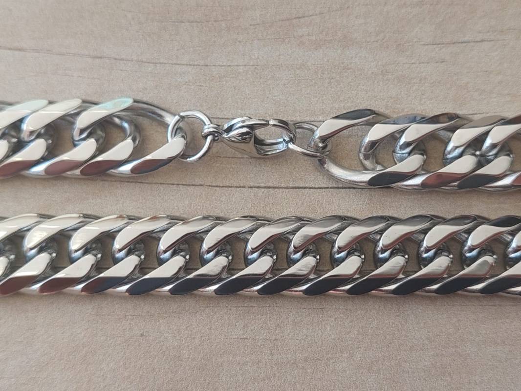 CADENA DE ACERO GRUMET REBAJADA 13 MM LARGO 60 CM. PESO 160 GRS