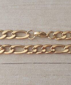CADENA DE ACERO DORADO FIGARO 1.8